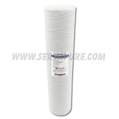 Hydronix SWC-45-20100, Sediment String Wound Cartridge, 4.5" x 20", 100 Micron