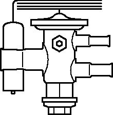 068U2206 Danfoss Thermostatic expansion valve, TUAE