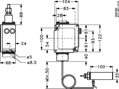 017D004666 Danfoss Liquid level switch, RT281A