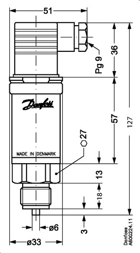 060G2079 Danfoss Pressure transmitter, AKS 32