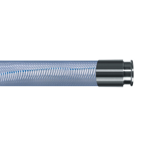 Kuriyama Clearbraid K3150 RF 1 1/2 in. Standard Wall PVC Hose w/ Tri- Clamp Ends