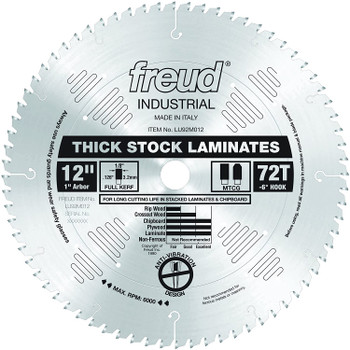 Freud LU92M012 12" Thick-Stock Laminate Blade