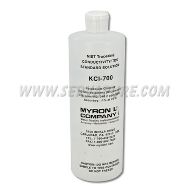 Myron L KCl-700 Conductivity/TDS Standard Solution, Quart Bottle (32 Oz)