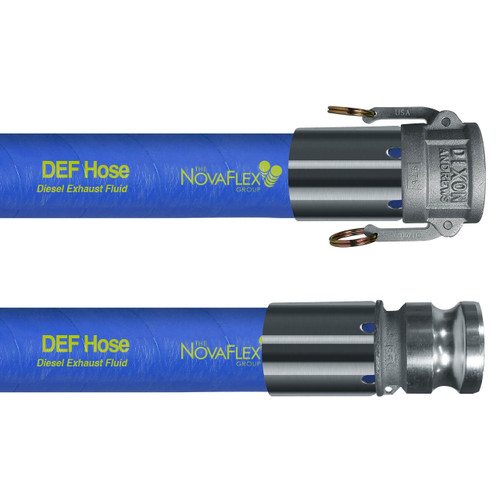 Novaflex 4203 2 in. Blue DEF Transfer Hose Assembly w/ Stainless Steel Female Coupler x Male Adapter Ends