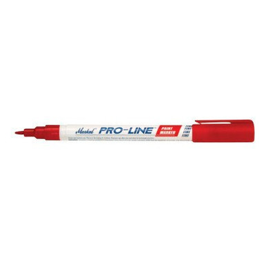 Markal Pro-Line Fine Point Paint Markers, Red, 1/16 in, Fine, 1/EA, #96874