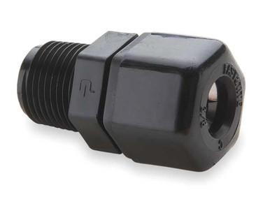 Parker P6MC4 Fast & Tite Fitting, Male Connector, 3/8'' Tube x 1/4'' MPT