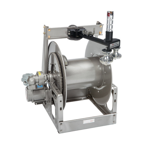 Hannay Reels PBGMT Series 12V DC Power Rewind LP Gas Hose Reel w/ Top Mounted Guidemaster, Reel Only, 1 in. x 150 ft., EPBGMT26-25-26