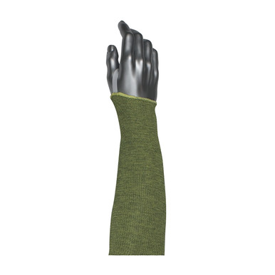 Yellow 18" Smart Fit ACP/Black Kevlar Blend sleeve, 18", with elastic thumb strap Kevlar ACP Sleeves 10-21KVACPMBK18-ET