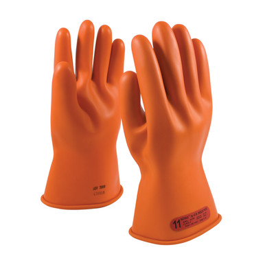 Orange 11 NOVAX, Insulating Glove, Class 0, 11 In., Orn., Straight Cuff Novax Rubber Insulating Gloves 1 Pair 147-0-11/11