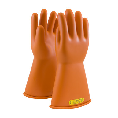 Orange 9 NOVAX, Insulating Glove, Class 2, 14 In., Orn., Straight Cuff Novax Rubber Insulating Gloves 1 Pair 147-2-14/9