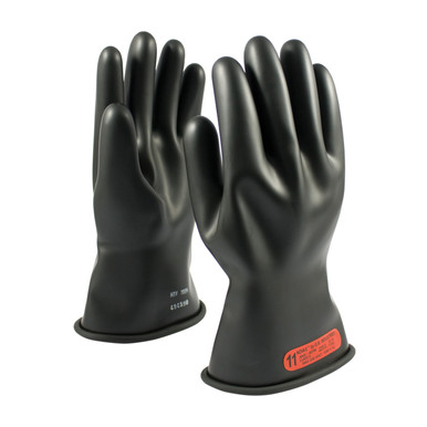 Black 8.5 NOVAX Insulating Glove, Class 0, 11 In., Blk., Straight Cuff Novax Rubber Insulating Gloves 1 Pair 150-0-11/8.5
