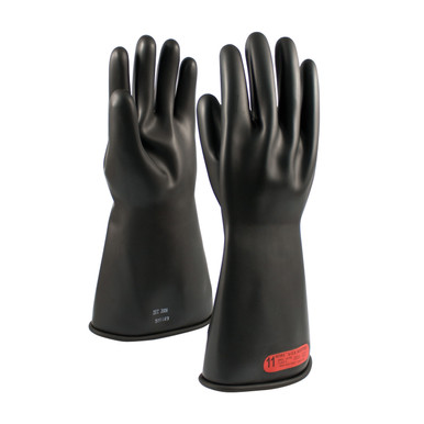 Black 8 NOVAX Insulating Glove, Class 0, 14 In., Blk., Straight Cuff Novax Rubber Insulating Gloves 1 Pair 150-0-14/8