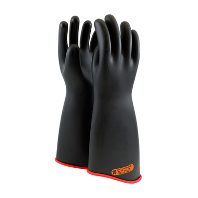Black 10.5 NOVAX Insulating Glove, Class 4, 18 In., Blk./Red, Contour Cuff Novax Rubber Insulating Gloves 1 Pair 162-4-18/10.5