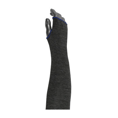Black 18" Smart Fit black poly/Dyneema ACP Blend sleeve, 1-ply, 18", with thumbhole Dyneema ACP Sleeves 20-21DACPBP18TH