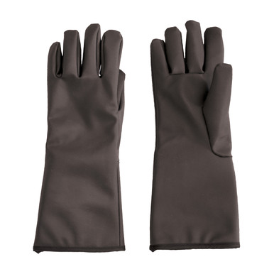 Black S Temp-Gard Extreme Temp Gloves, Mid- Arm Length, Liq-Proof Silicone Fab CE Fabric Gloves 1 Pair 202-1015/S