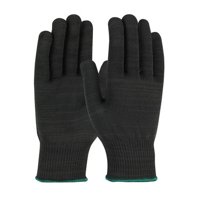 Black XXL PRITEX 100% POLY SILICONE FREE 13GG LIGHT WEIGHT BLACK GLOVE Gloves with PolyKor Fiber 1 Dozen 40-235BK/XXL