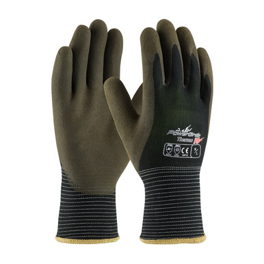 Black S PowerGrab Thermo W, 13G Poly Shell, 10G Acrylic Liner, Latex MS Grip Insulated Coated Gloves 1 Dozen 41-1430/S