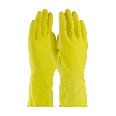 Yellow XL Assurance Unsupport Latex, Ylw., 14 Mil, 12 Inch, Flocked, Honeycomb Unsupported Latex Gloves 1 Dozen 48-L140Y/XL