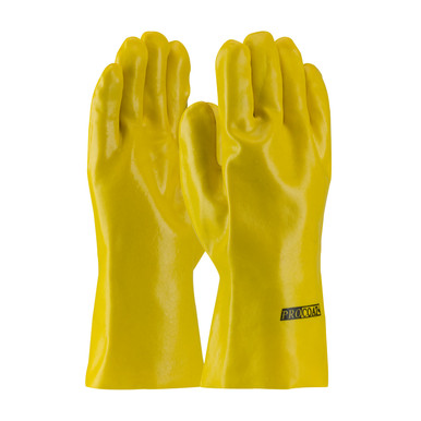 Yellow MENS ProCoat, Supported PVC, Jersey Lined, Ylw, Smooth Finish, 12 Inch Coated Supported Gloves 1 Dozen 58-8030Y