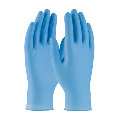 Blue L Ambi-Dex Overdrive Disposable Nitrile, 6 Mil Blue, Powdered, Text Disposable Liquid-Proof Gloves 1 Box 63-336/L