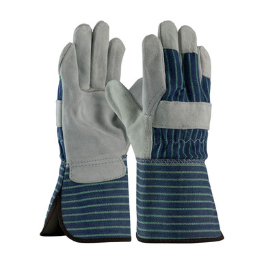 Blue M Silver Series, A/B Select Shoulder, Bl./Grn. Striped, Rubberized GT Split Leather Palm 1 Dozen 82-7663/M