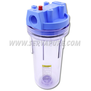 Pentek 150071, Standard, 3/4'' In/Out, 10'' Clear/Blue, MB Cap, W/PR