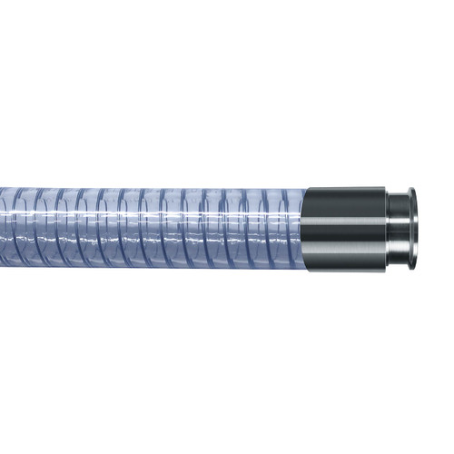 Kuriyama Polyspring K7160 1 1/2 in. Vacuum/Transfer Hose w/ Tri-Clamp Ends