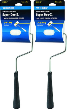 Wooster Genuine 4" Super Doo-Z 3/8" Nap Trim Roller 2-Pack, R189-4-2PK