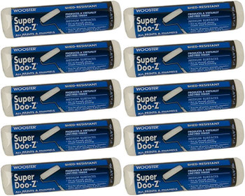 Wooster Genuine 9" Super Doo-Z 3/8" Nap Roller Cover 10-Pack, R205-9-10PK