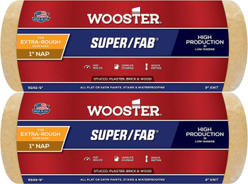 Wooster Genuine 9" Super/Fab 1" Nap Roller Cover 2-Pack, R242-9-2PK