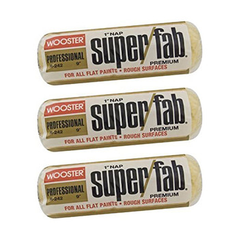 Wooster Genuine 9" Super/Fab 1" Nap 3-Pack Roller Cover - R242-9-3PK