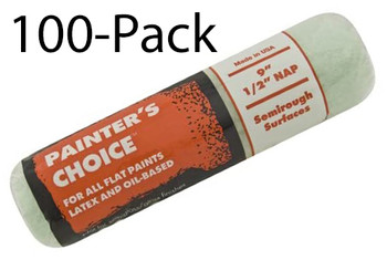 Wooster Genuine 9" Painter's Choice 1/2" Nap Roller Cover 100-Pack, R276-9-100PK