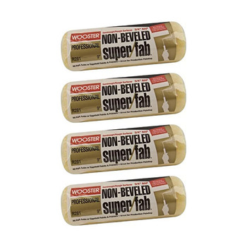 Wooster Genuine 9" Non-Beveled Super/Fab 3/4" Nap 4-Pack Roller Cover # R281-9-4PK