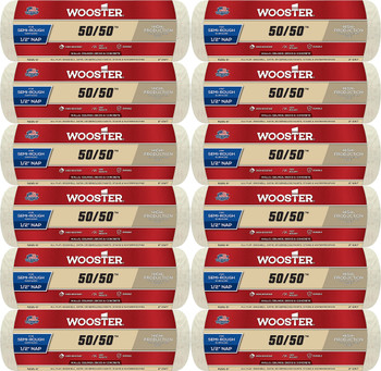 Wooster Genuine 9" 50/50 1/2" Nap Roller Cover 12-Pack, R295-9-12PK
