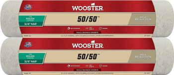 Wooster Genuine 14" 50/50 3/4" Nap Roller Cover 2-Pack, R296-14-2PK