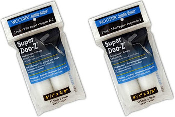 Wooster 4.5" Jumbo-Koter Super Doo-Z 3/8" Nap 2 Sets Of 2-Pack Roller Cover # RR313-4.5-2PK