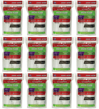 Wooster Genuine 4.5" Jumbo-Koter Micro Plush 5/16" Nap 12 Sets Of 2-Pack Roller Cover # RR314-4.5-12PK