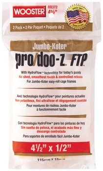 Wooster 4.5" Jumbo-Koter Pro/Doo-Z FTP 1/2" Nap 2-Pack Roller Cover - RR372-4.5