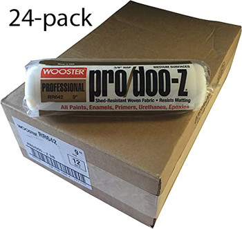 Wooster Genuine 9" Pro/Doo-Z 3/8" Nap 24-Pack Roller Cover - RR642-9-24PK