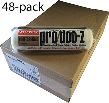 Wooster Genuine 9" Pro/Doo-Z 3/8" Nap 48-Pack Roller Cover - RR642-9-48PK