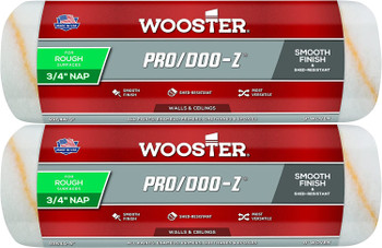 Wooster Genuine 9" Pro/Doo-Z 3/4" Nap Roller Cover 2-Pack, RR644-9-2PK