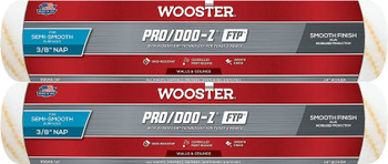 Wooster Genuine 14" Pro/Doo-Z FTP 3/8" Nap Roller Cover 2-Pack, RR666-14-2PK