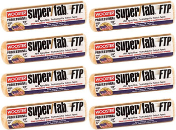 Wooster Genuine 9" Super/Fab FTP 3/8" Nap 8-Pack Roller Cover - RR923-9-8PK