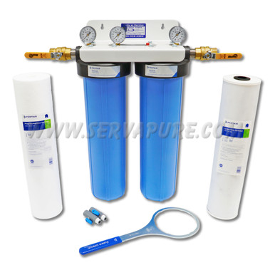 Serv-A-Pure 72160P, Professional Grade Whole House Sediment/Chloramine Reduction Cartridge Filter System