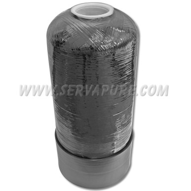 Nelsen Empty Mineral Polyglass Tank, 8" x 18", Black, NSF Certified