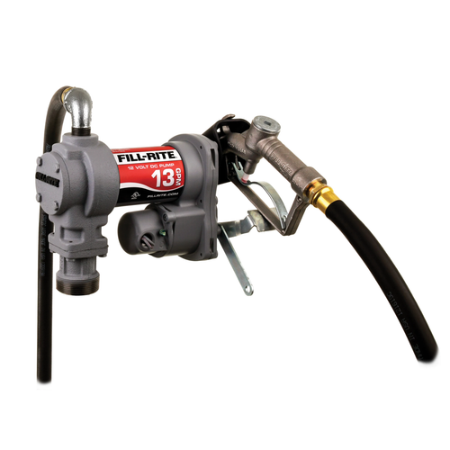Fill-Rite SD1202H 12V DC Fuel Transfer Pump w/ Manual Nozzle - 13 GPM