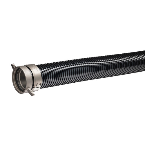 Kuriyama Tigerflex FS-BLK 6 in. ID x 10 ft. PVC Suction Hose Assembly, NH Male x Female Coupler
