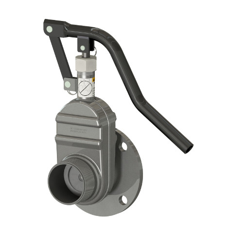 Betts Steel Threaded Pipe x ANSI Flange Manual Sliding Valve w/ 316 SS Stem & Gate