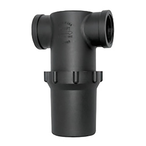 TerreMax Black Poly Top & Bowl In-Line 1 1/2 in. T-Strainer