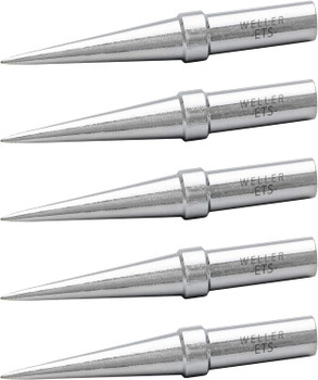Weller Genuine 5 Piece Soldering Tips Set, conical, 0.016" - TETS-5